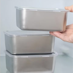 Stainless Steel Preservation Box With Lid - Creative Multifunctional Storage