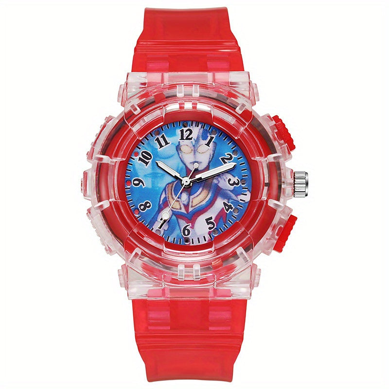 Flash Ultraman Kids Watch Silicone Strap Gift