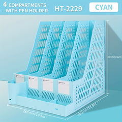 Macaron Desktop Bookshelf A4 File Storage Box Folder Book Stand