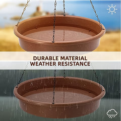 Hanging Bird Bath Feeder Tray Outdoor Waterer