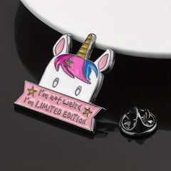 Cartoon Unicorn Enamel Brooch for Girls