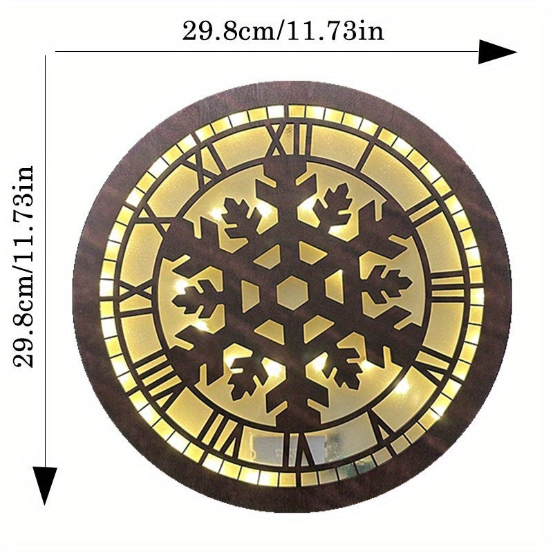 LED Lamp Carving Fairy Tale Story Shape Retro Wooden Hanging Plate