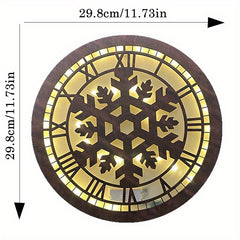LED Lamp Carving Fairy Tale Story Shape Retro Wooden Hanging Plate