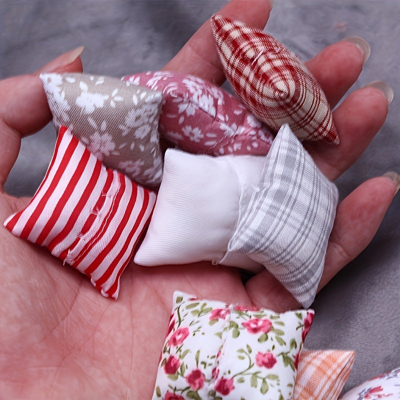 3pcs Dollhouse Mini Pillow Micro Sofa Cushion Ornament Photography Props