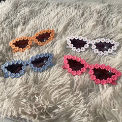 High Definition Sunglasses for Girls with Flowers UV Protection