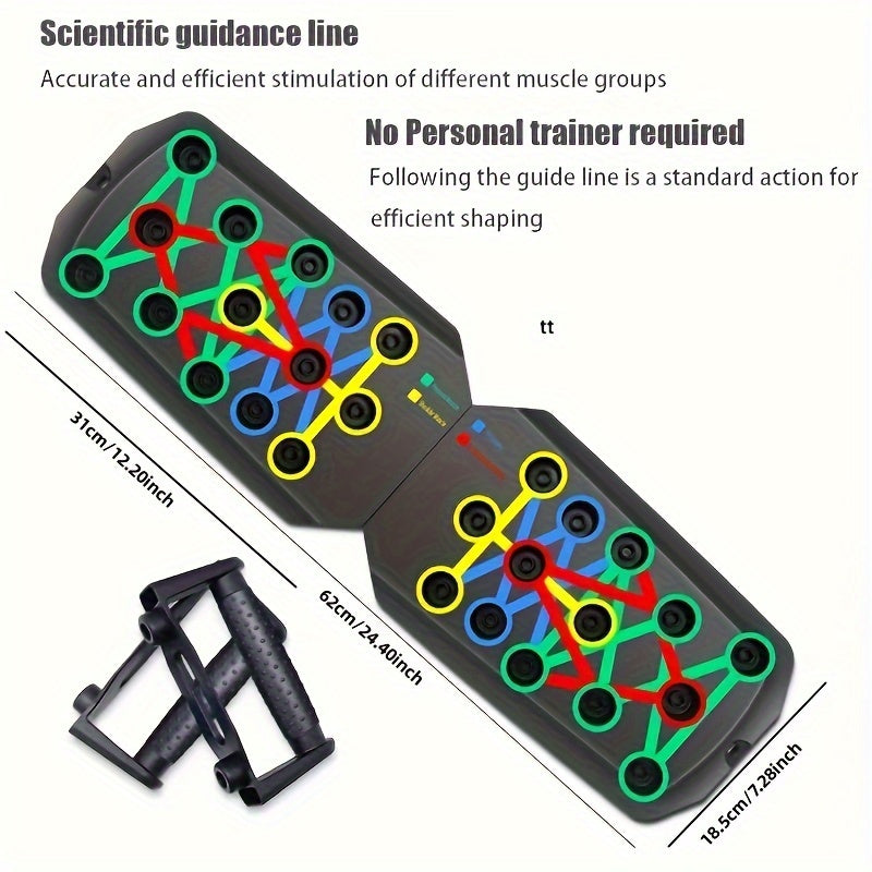 28-Hole Push Up Board - Chest Muscle Exercise Equipment