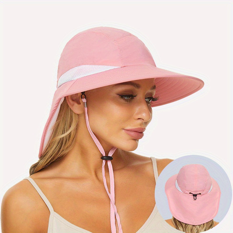 Women's Quick Dry Sun Hat With Neck Guard