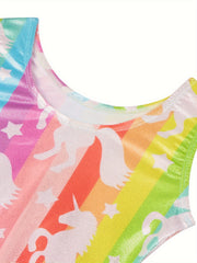 Girls Sequin Sleeveless Gymnastics Suit Stretchy Ballet Leotard