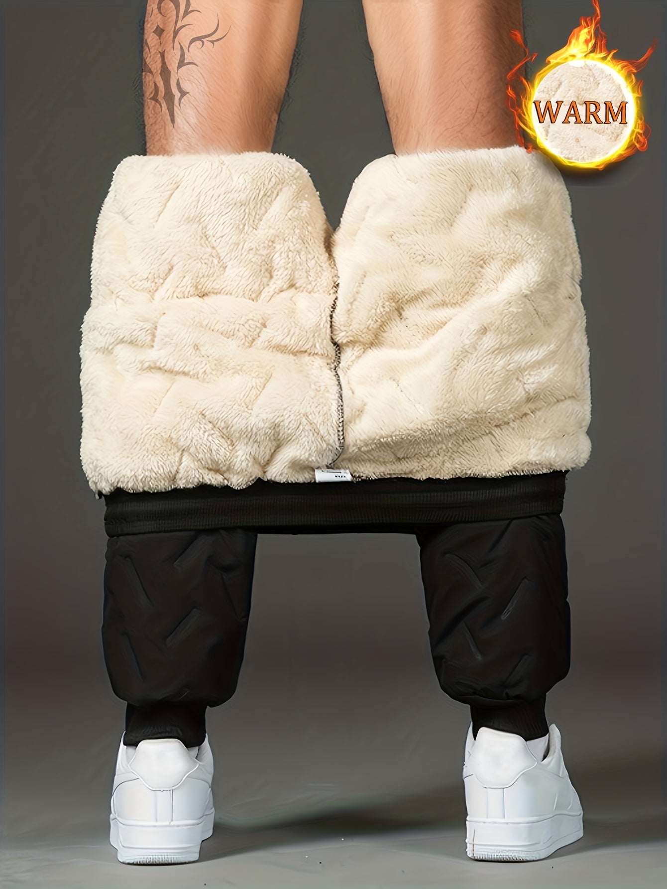 Men's Fleece Sports Joggers Casual Waterproof Thermal Pants
