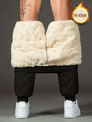 Men's Fleece Sports Joggers Casual Waterproof Thermal Pants