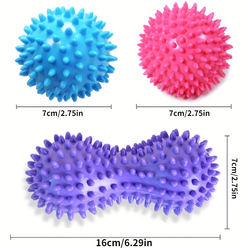 3pcs Yoga Massage Ball Set for Muscle Relaxation
