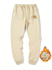 Men's Mountain Sun Print Drawstring Fleece Sweatpants