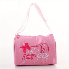 Pink Ballet Skirt Bow Decor Bag For Girl Costume Clothes Shoes Dress Handbag