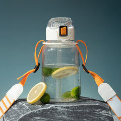 850ml Plastic Large Capacity Straw Cup Snap Cap Water Cup