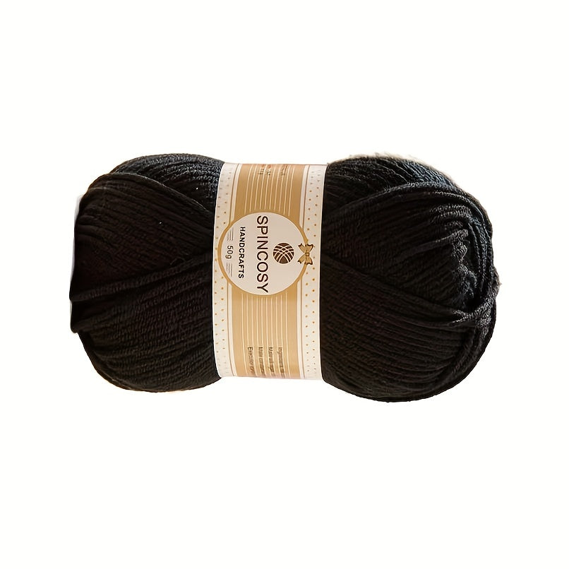 6pcs Hand Woven DIY Milk Cotton Yarn, Needlework Supplies
