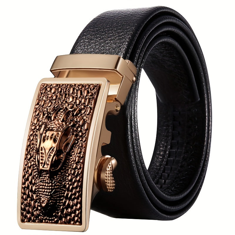 Men's Leather Automatic Buckle Belt
