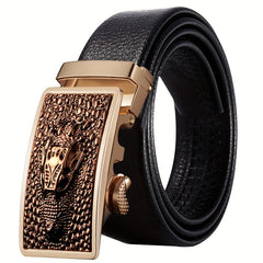 Men's Leather Automatic Buckle Belt
