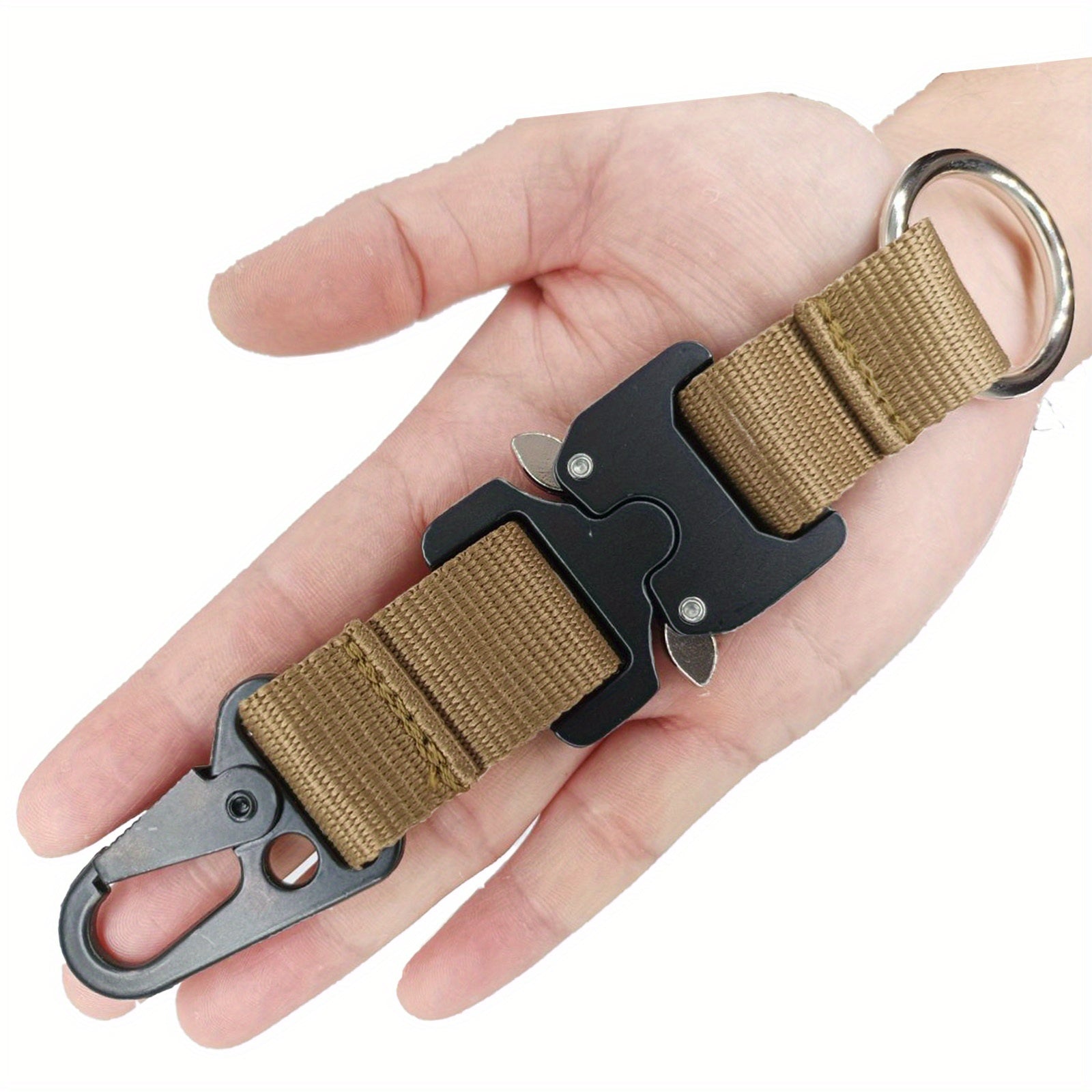 Tactical Key Chain Stainless Steel Buckle Portable Outdoor Accessory