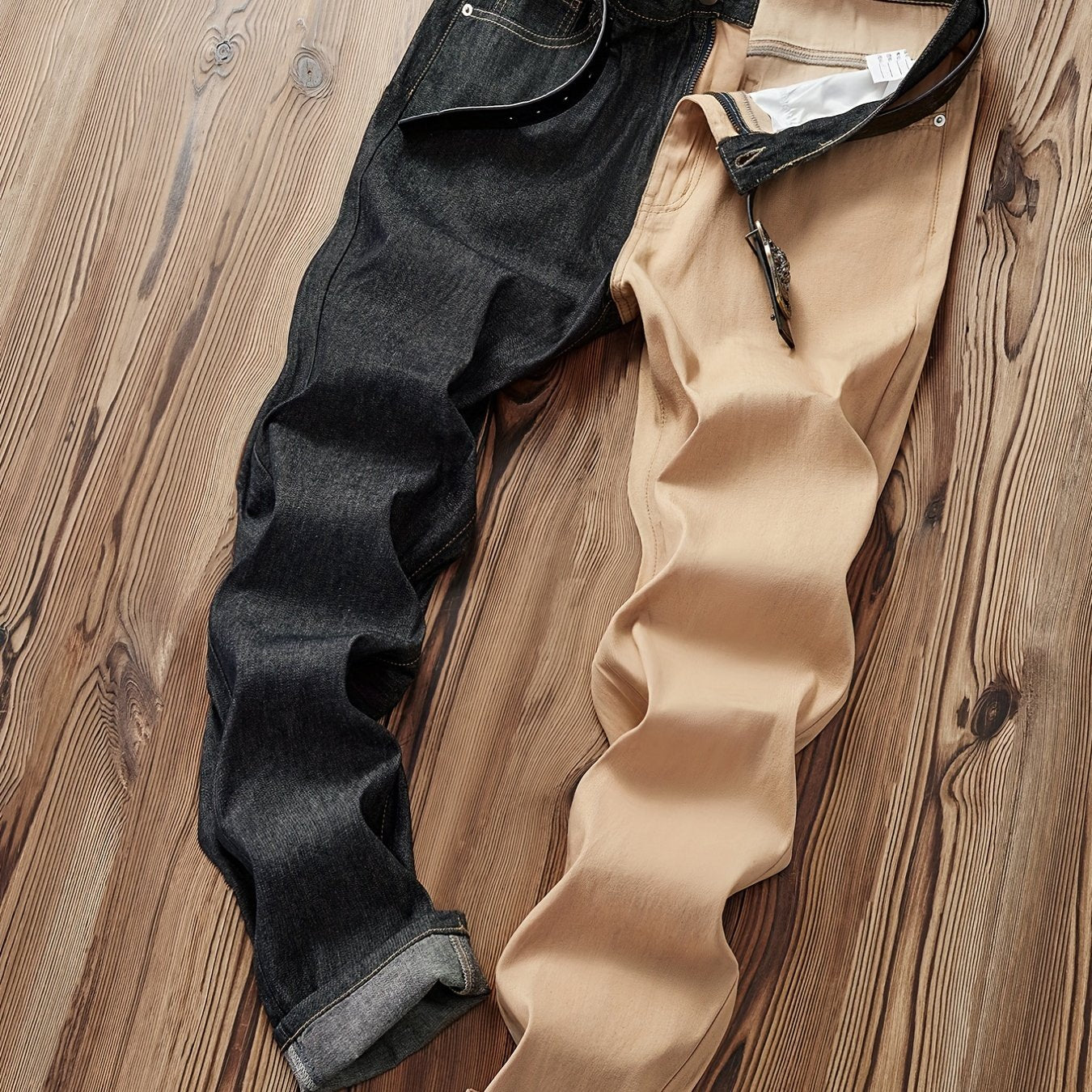 Mens Casual Street Style Patchwork Denim Jeans Spring Summer
