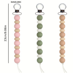 Baby Silicone Pacifier Chain Clip Teether Anti-drop Stainless Steel