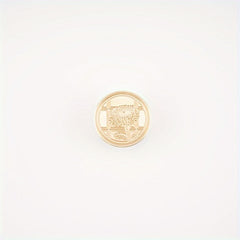 Brass Seal with Chrysanthemum Carving for Gift & Wine Packaging