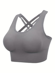 Criss Cross Back Sports Bra for Workout