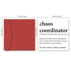 Funny Birthday Card Chaos Coordinator Definition Card For Women Men