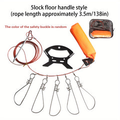 Stainless Steel Fish Stringer with 10 Clips for Easy Fish Transport