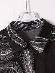 Women's Plus Graphic Print Lantern Sleeve Blouse