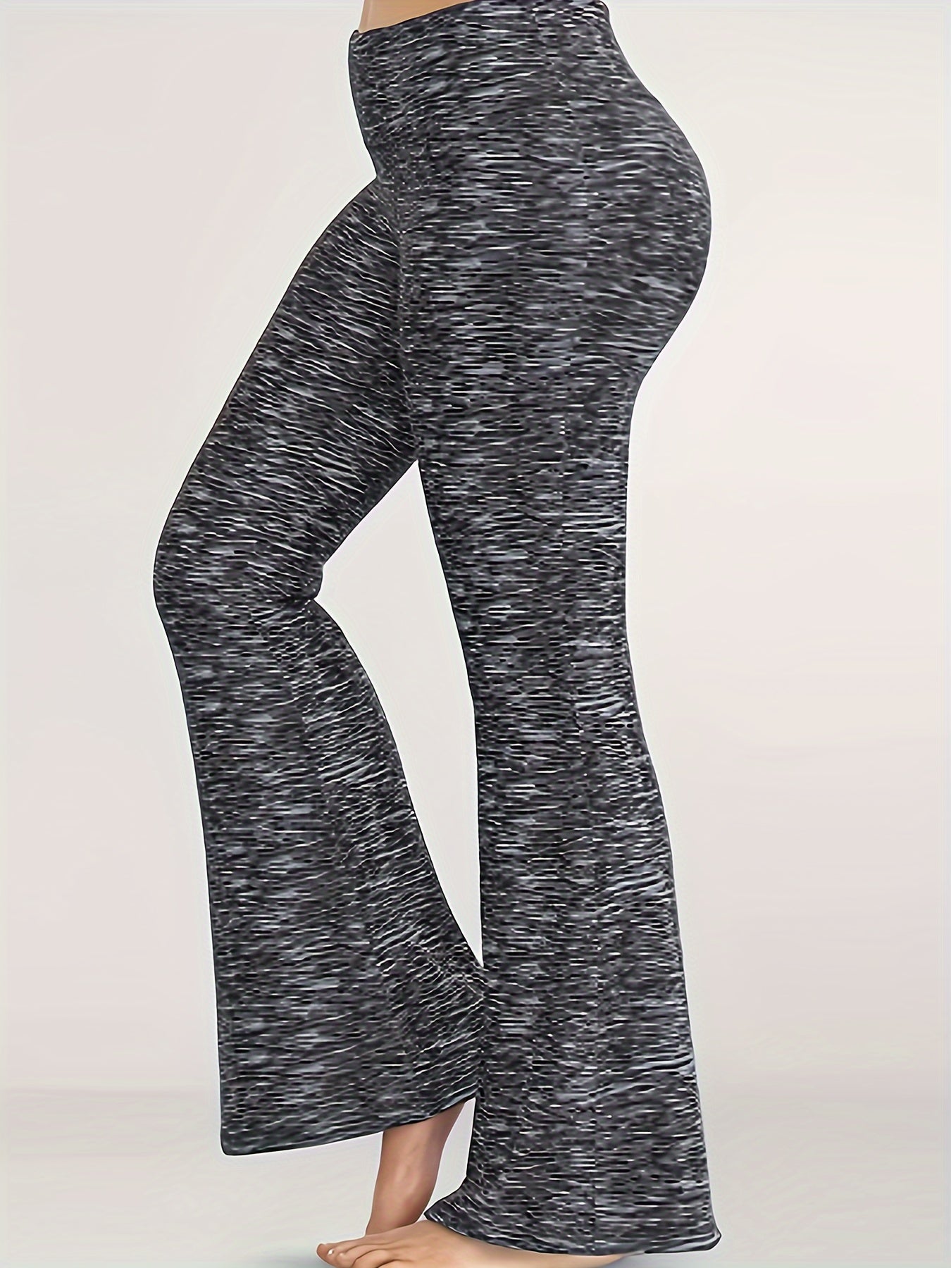 Casual Leggings Women's Plus Solid Flared Leg
