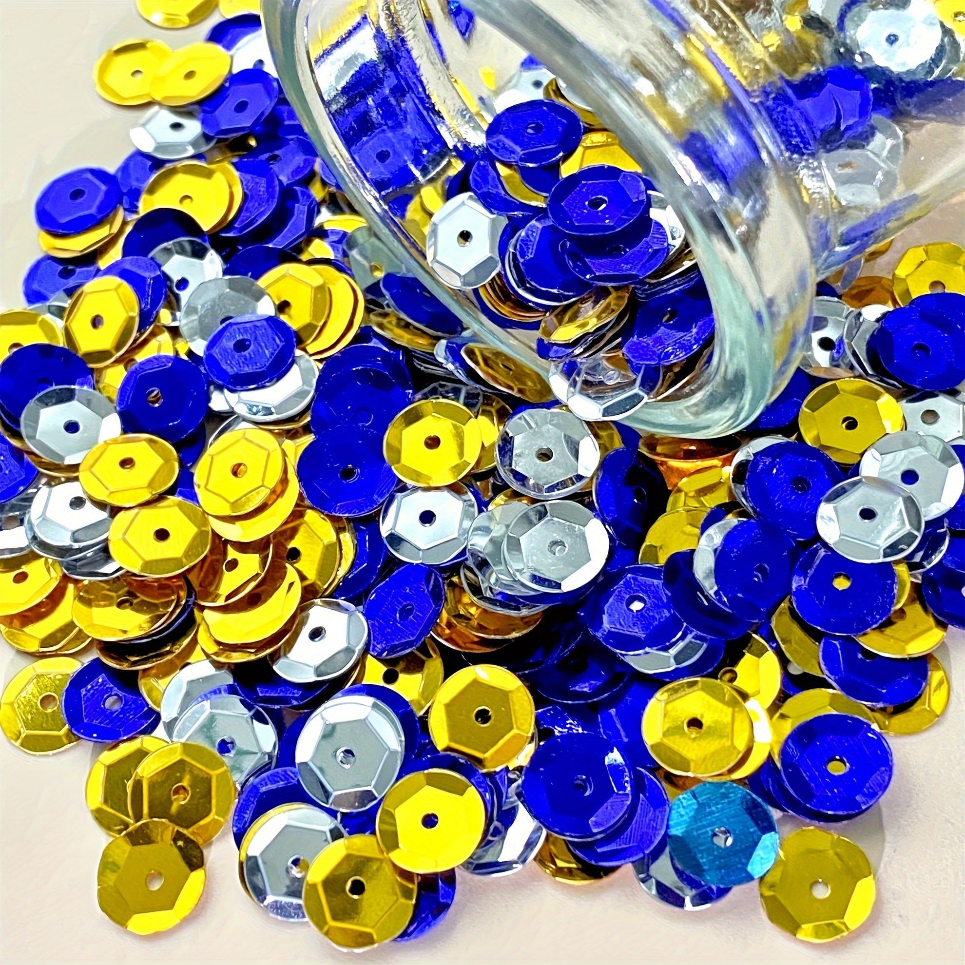 500-2500pcs 8mm Concave Sequins Medium Hole DIY Clothing Jewelry Accessories