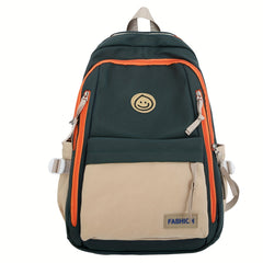 Large Capacity Schoolbag For High School Students With Bag Charm