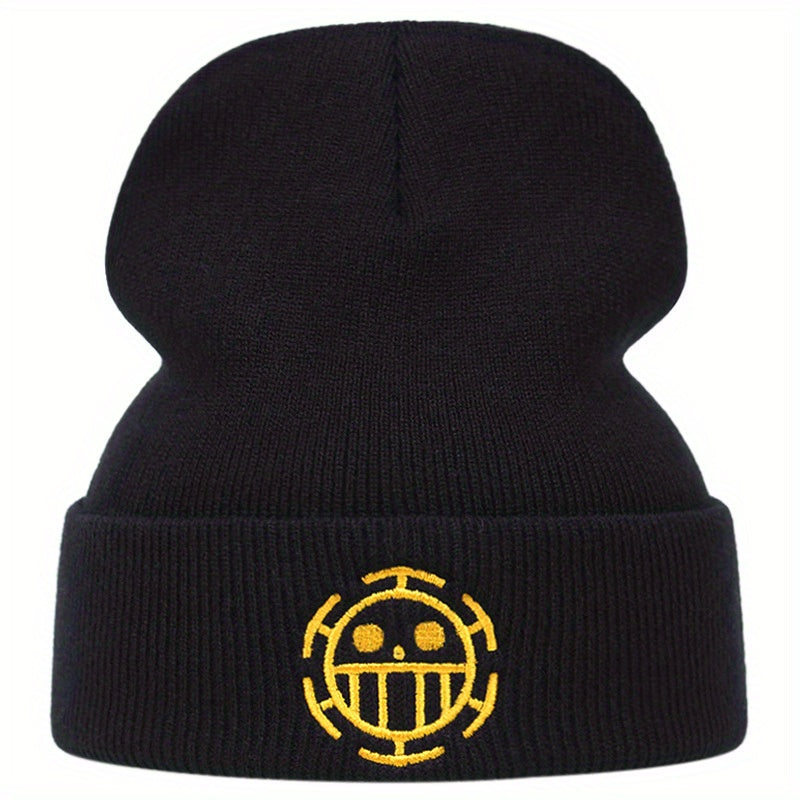 Anime Cartoon Embroidered Beanie Skull Hat Hip Hop Warm Knit Hat