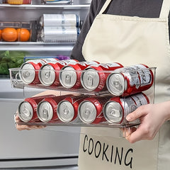 1pc Refrigerator Organizer Bin Beverage Storage Box Soda Can Food Storage Rack