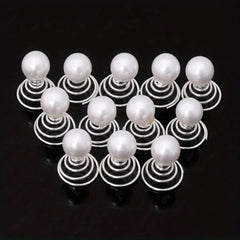 Crystal Faux Pearl Hair Ring Wedding Head Jewelry