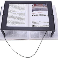 Desktop Magnifying Glass With Light A4 Large Lens Rectangular Clear