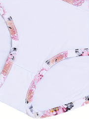 Women's Plus Size Soft Floral Print Panties 4-Pack Set