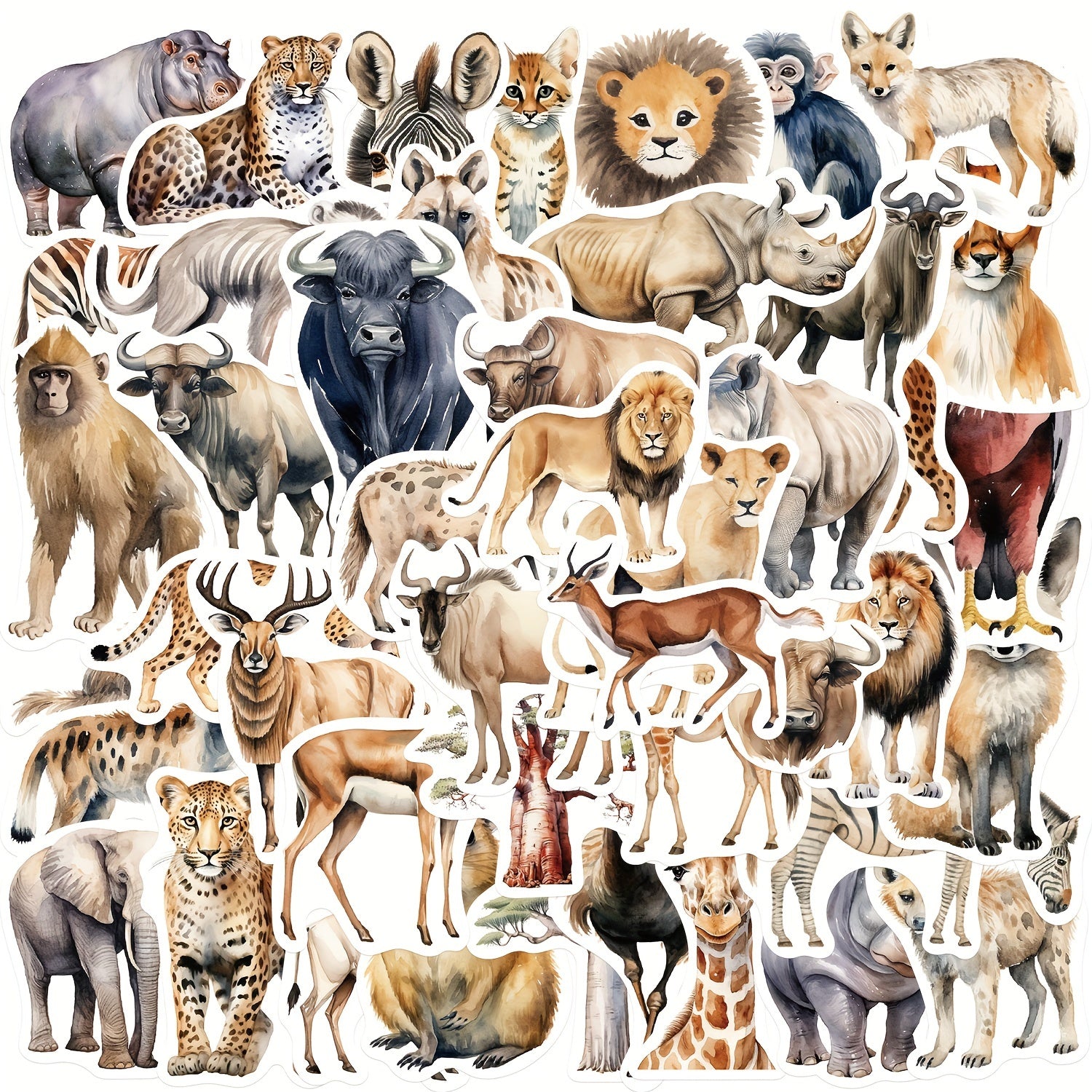 50pcs Cartoon Animal Graffiti Vinyl Stickers