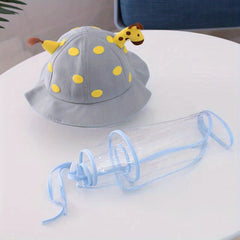 Kids Cartoon Giraffe Bucket Hat with Mask