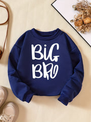 Kids' Letter Graphic Crew Neck Sweatshirt for Boys Girls