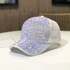Rhinestone Baseball Cap Sunscreen Trucker Hat Adjustable Y2K Hip Hop Dad Hats