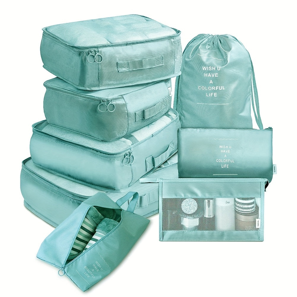 8pcs Lightweight Handheld Packing Cubes Clothing Underwear Shoes Storage Bag