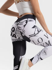Pop Art Print High Waisted Leggings