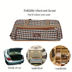 Air Checked Luggage Storage Bag Foldable Duffle Large Capacity Weekender Bag