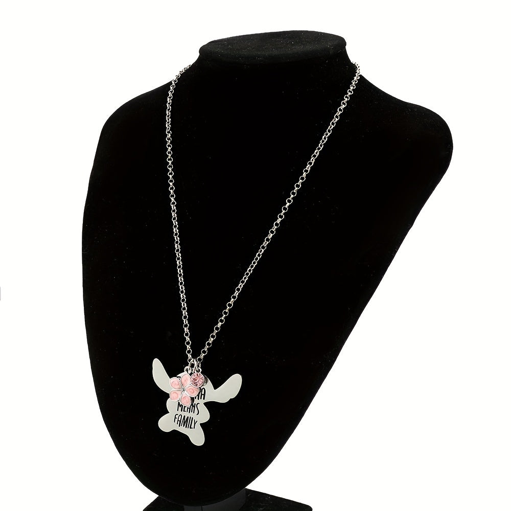 Ohana Means Family Boys Kids Laser Lettering Couple Jewelry Gift Necklace