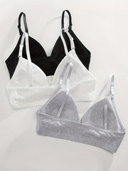 3pcs Wireless Bras - Comfy & Breathable Women's Lingerie