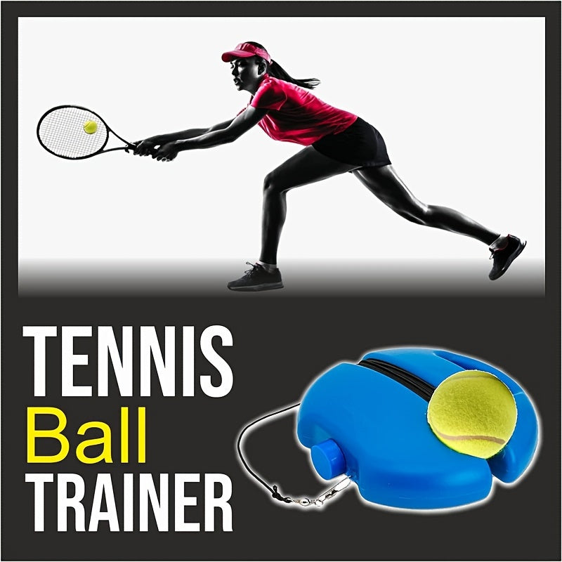 Tennis Base With Rope Single Tennis Training Device Rebounder
