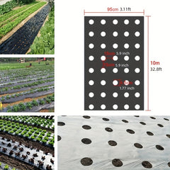 Plastic Film Garden Weed Control Barrier for Planting & Mulching