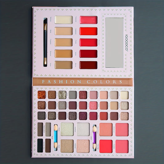 49 Colors Eyeshadow Palette Highlighting Blush Lipstick