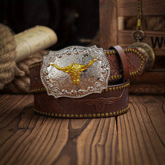 Western Style PU Leather Belt For Men